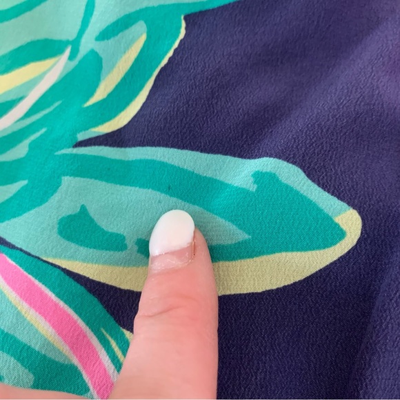 Lilly Pulitzer Flawed Rylee Silk Dress Tiger Palm Size 0 - Picture 15 of 16